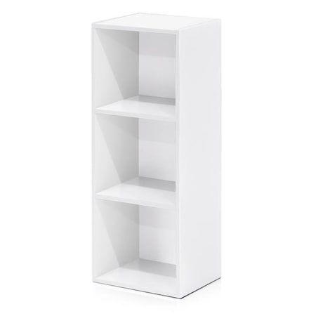 Furinno Furinno 11003WH 3-Tier Open Shelf Bookcase; White 11003WH